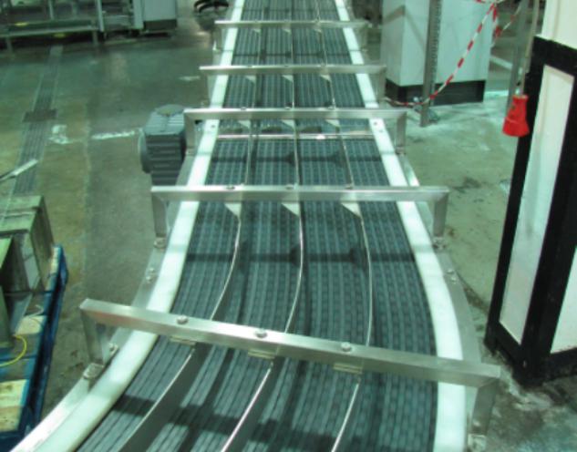 Curved-Chain-conveyor-belt-system